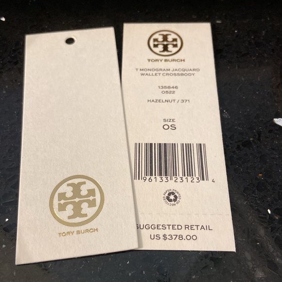 Tory Burch T Monogram Jacquard Wallet Crossbody Clutch Fanny Pack Hazelnut EUC - Picture 15 of 15